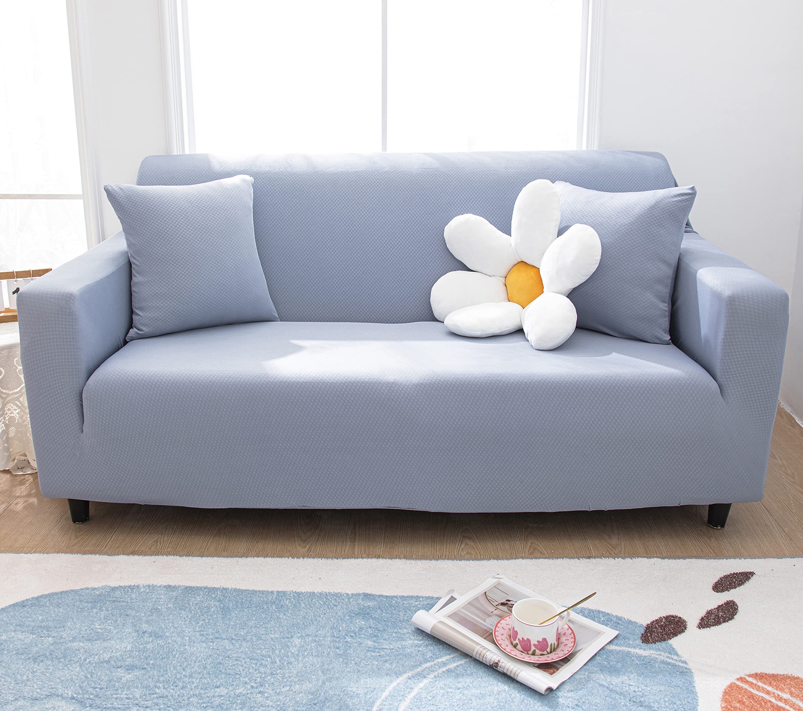 Multi Color House Of Quirk Single Seater Sofa Slipcover With 1 Cushion Cover