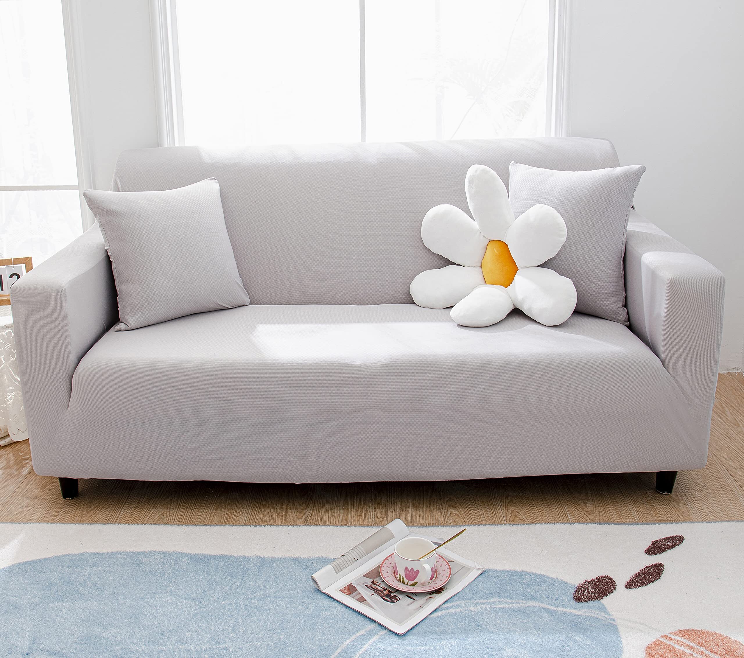 Multi Color House Of Quirk Single Seater Sofa Slipcover With 1 Cushion Cover