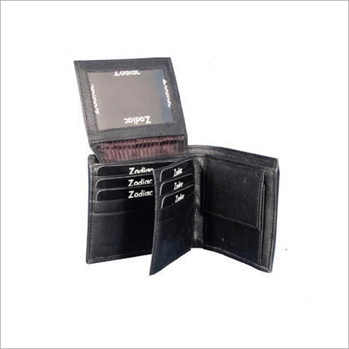 Mens 3 Fold Leather Wallet - Leather Material Multiple Sizes Available Classic Black Color | Compact Design For Cash Credit Cards & Id