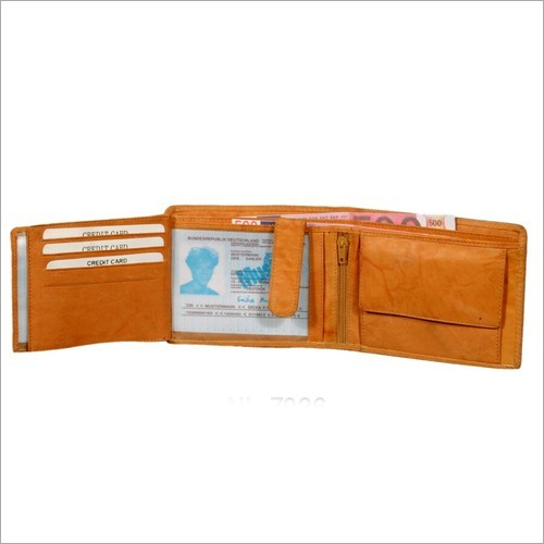 Mens 3 Fold Leather Wallet - Leather Material Multiple Sizes Available Classic Black Color | Compact Design For Cash Credit Cards & Id