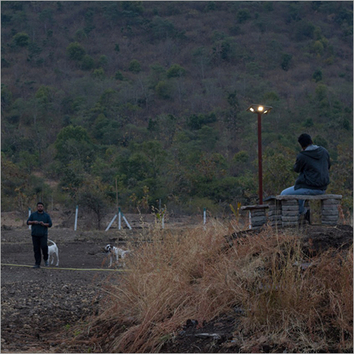 व्हाइट सोलर ग्राउंड लाइट