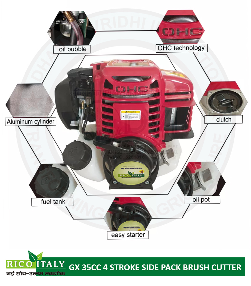 Rico-35cc Side Pack Brush Cutter Weight: 7.5 Kilograms (Kg)
