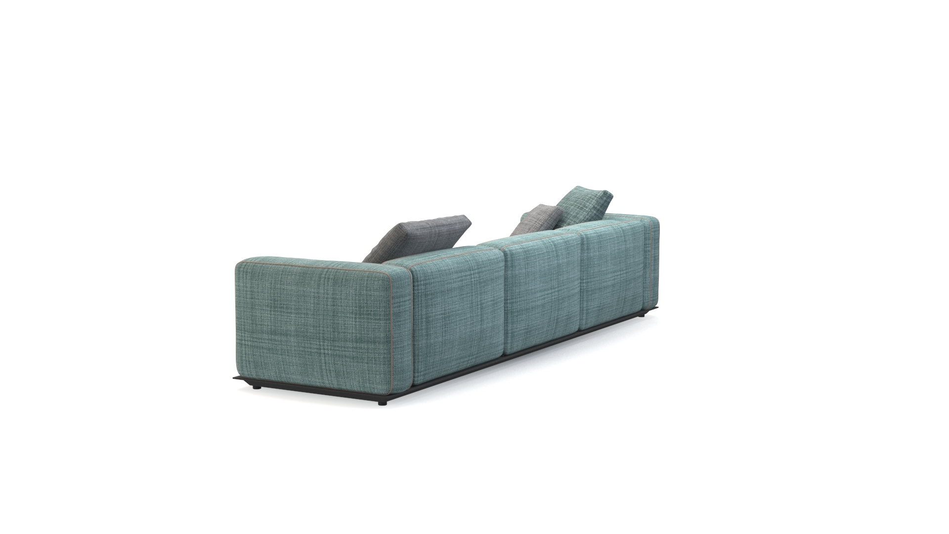 Heureux Fabric Sofa Blue Design: With Rails