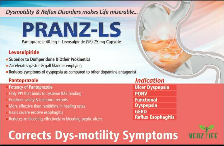 Pranz Ls Capsule - 40 Mg Panptoprazole + 75 Mg Levosulpiride | Treats Gastric Issues, Physician-prescribed Dosage