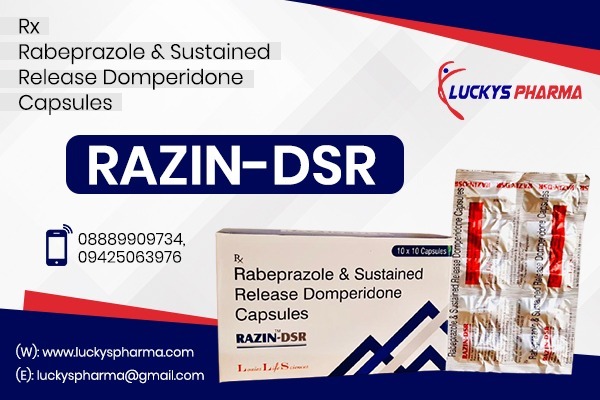 Razin Dsr - Rabeprazole 20mg + Domperidone 30mg Sr | Comprehensive Gastroesophageal Relief Sustained Release Action Digestive Health Support