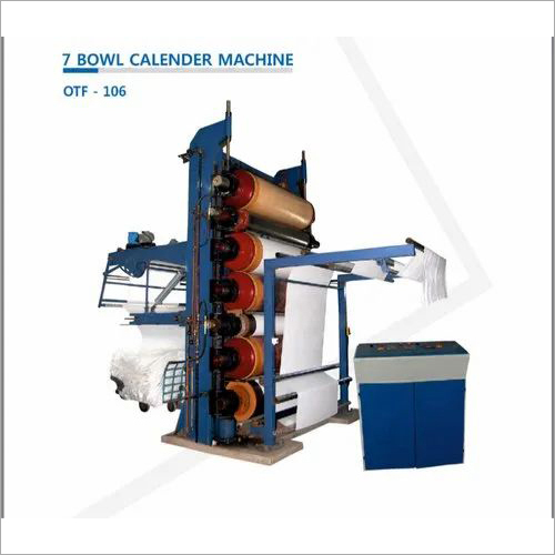 Blue 7-Bowl Calender Machines