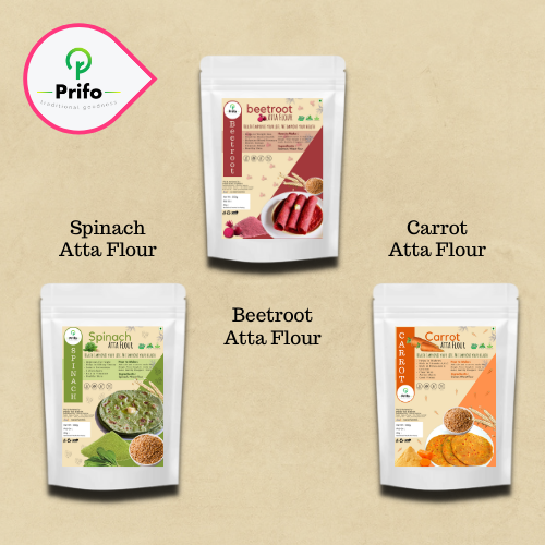 Prifo Spinach Atta Flour Palak Chakki Atta For Making Healthy Chappathi Paratha Roti Pan Cakes Iron Rich Gluten Free Free From Chemicals 500gm Pack