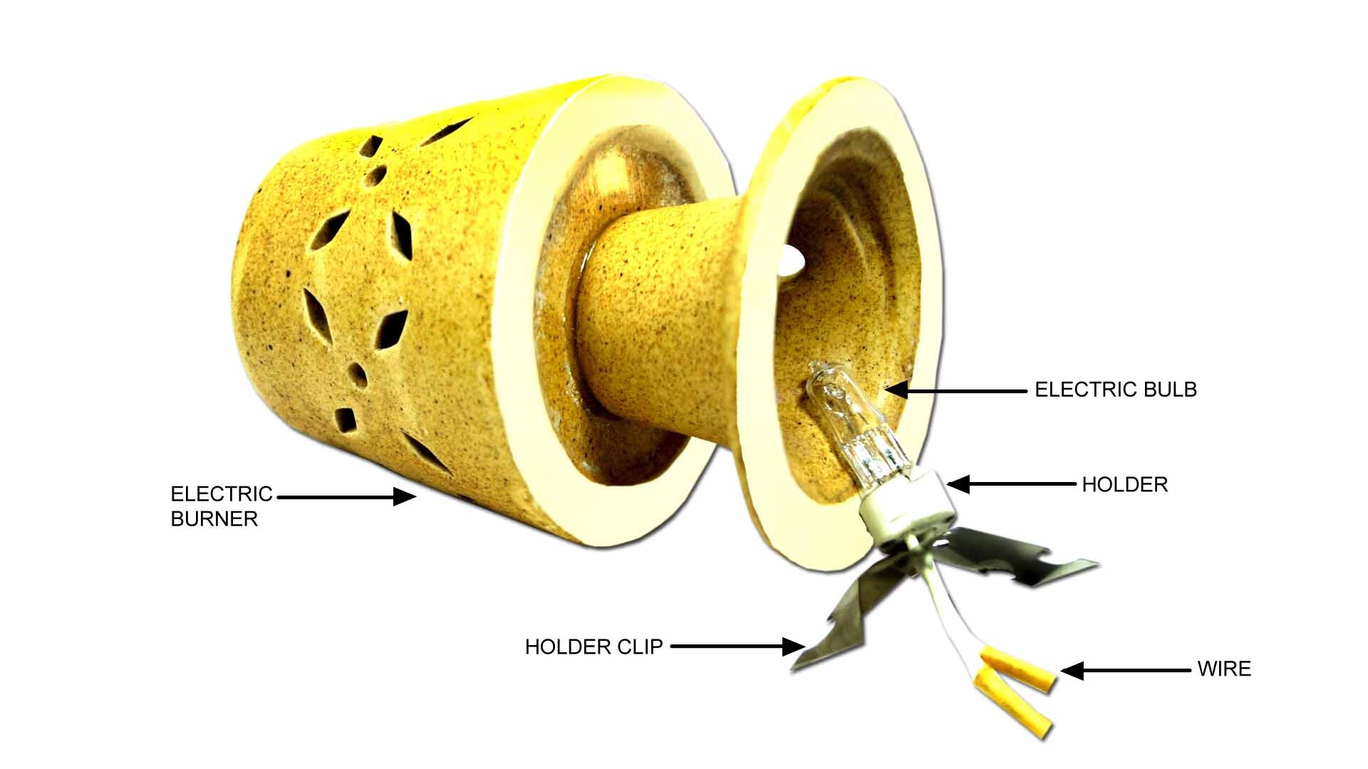 Asian Aura Ceramic Aromatic Oil Diffuser With 2 Oil Bottles Aaeb 005-b - Color: Brown