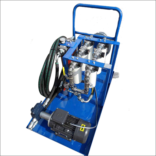 Hydraulic Oil Filtration Machine - Semi-automatic, Stainless Steel | Efficient Contaminant Removal, High Flow Turbulent Flushing