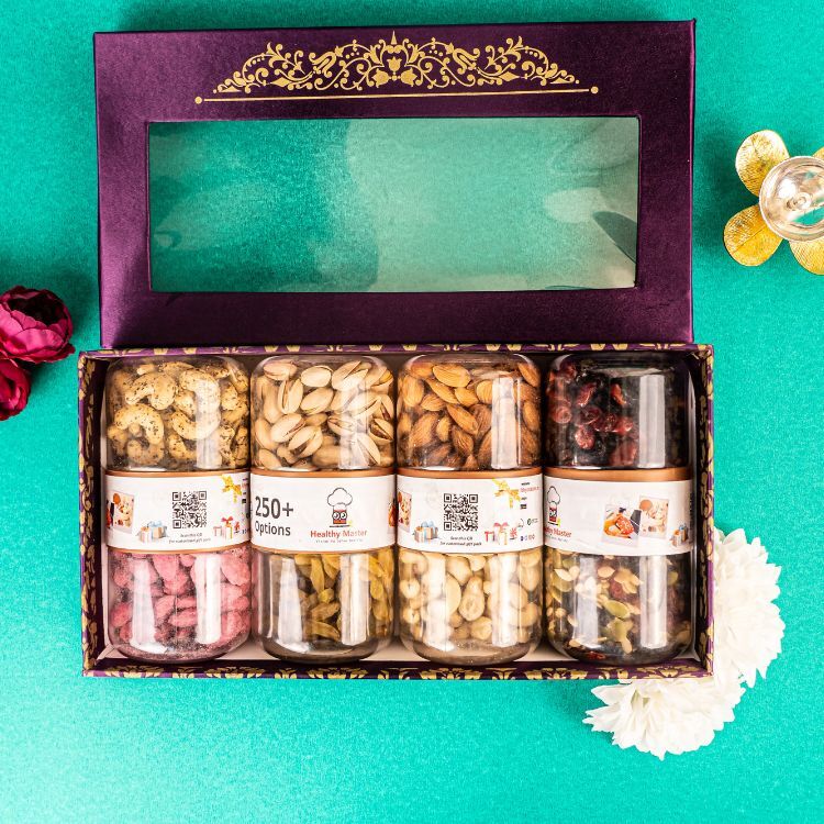 Diwali Gift Pack Pp - 800 Gm Assorted Dry Fruits (Almond, Cashew, Pistachio, Raisins, Figs) , Customizable Packaging For Corporate Gifts & Celebrations