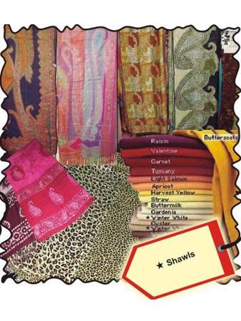 शॉल्स, स्टोल्स और स्कार्व्स