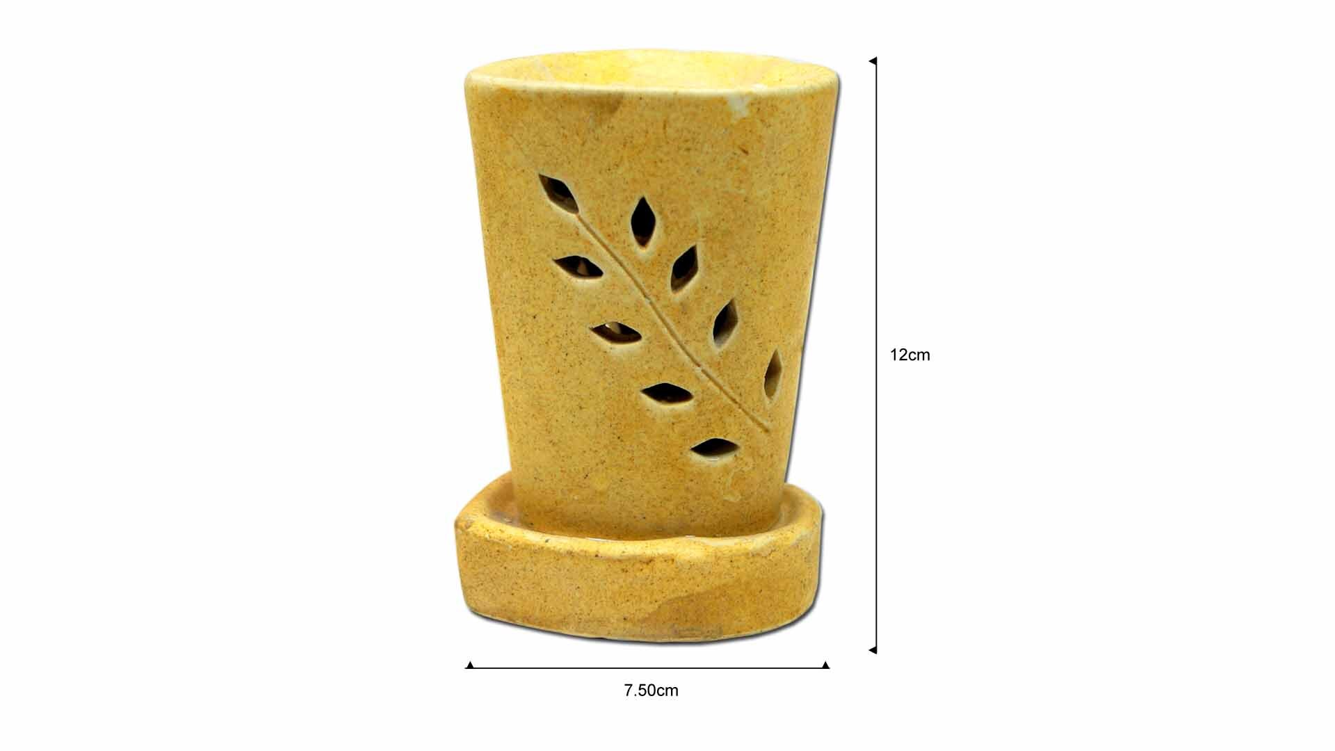 Asian Aura Ceramic Aromatic Oil Diffuser With 2 Oil Bottles Aaeb 0012-b