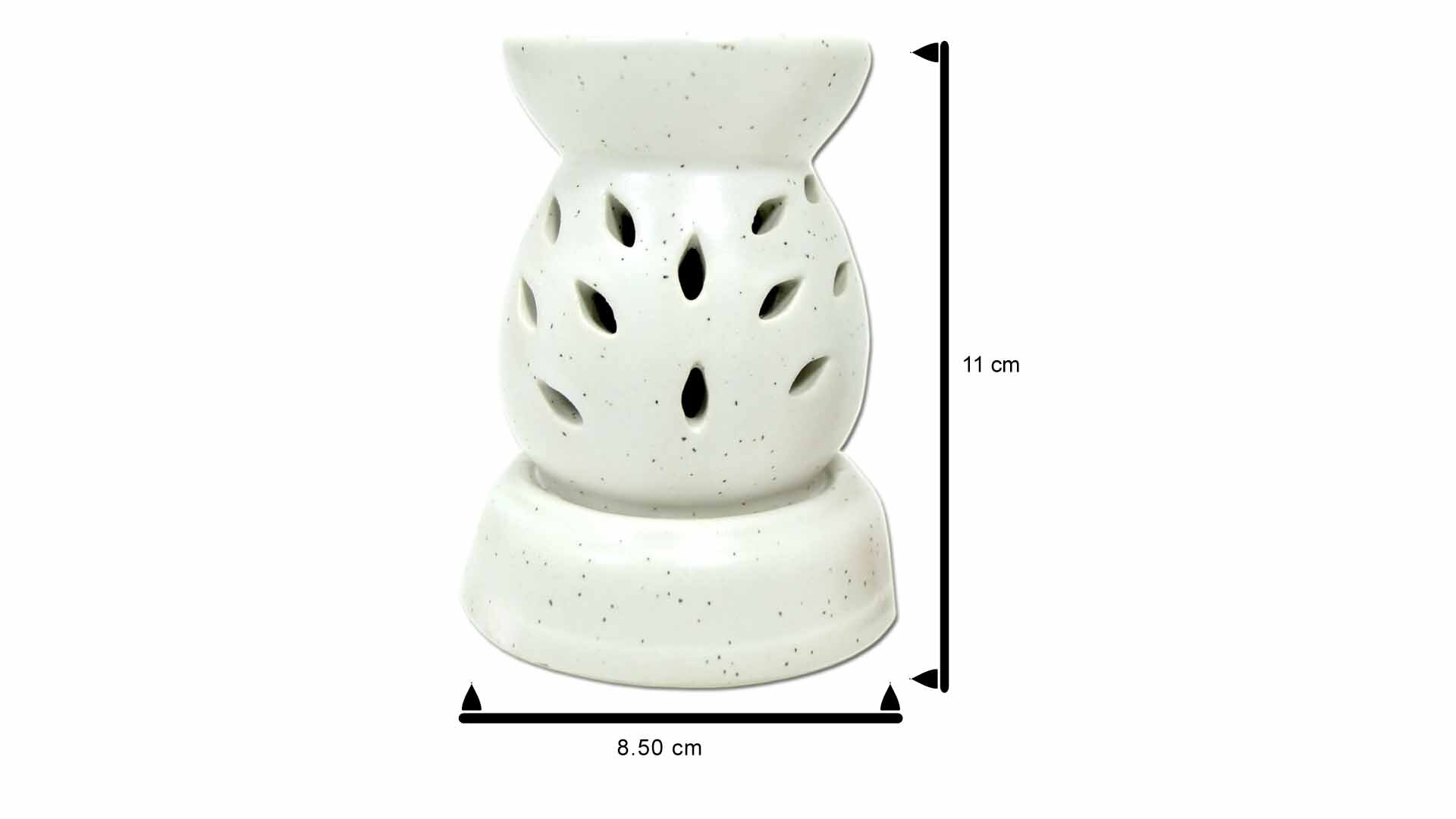 Asian Aura Ceramic Aromatic Oil Diffuser With 2 Oil Bottles Aaeb 0013-w