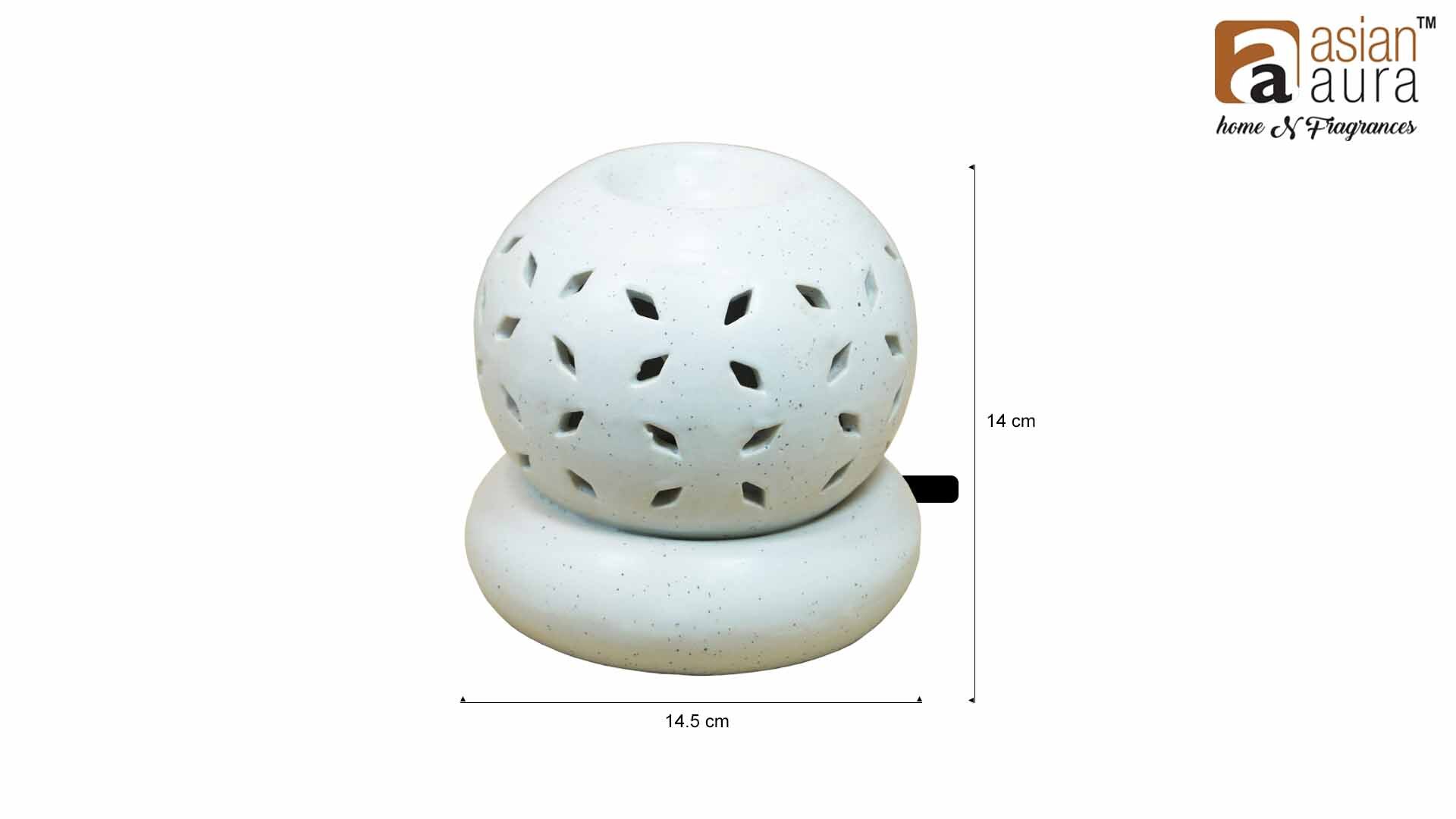 Asian Aura Ceramic Aromatic Oil Diffuser - 10ml Capacity | Adorable Fragrance Oils For Stress Relief, Aesthetic Design, Ideal For Home & Office Use