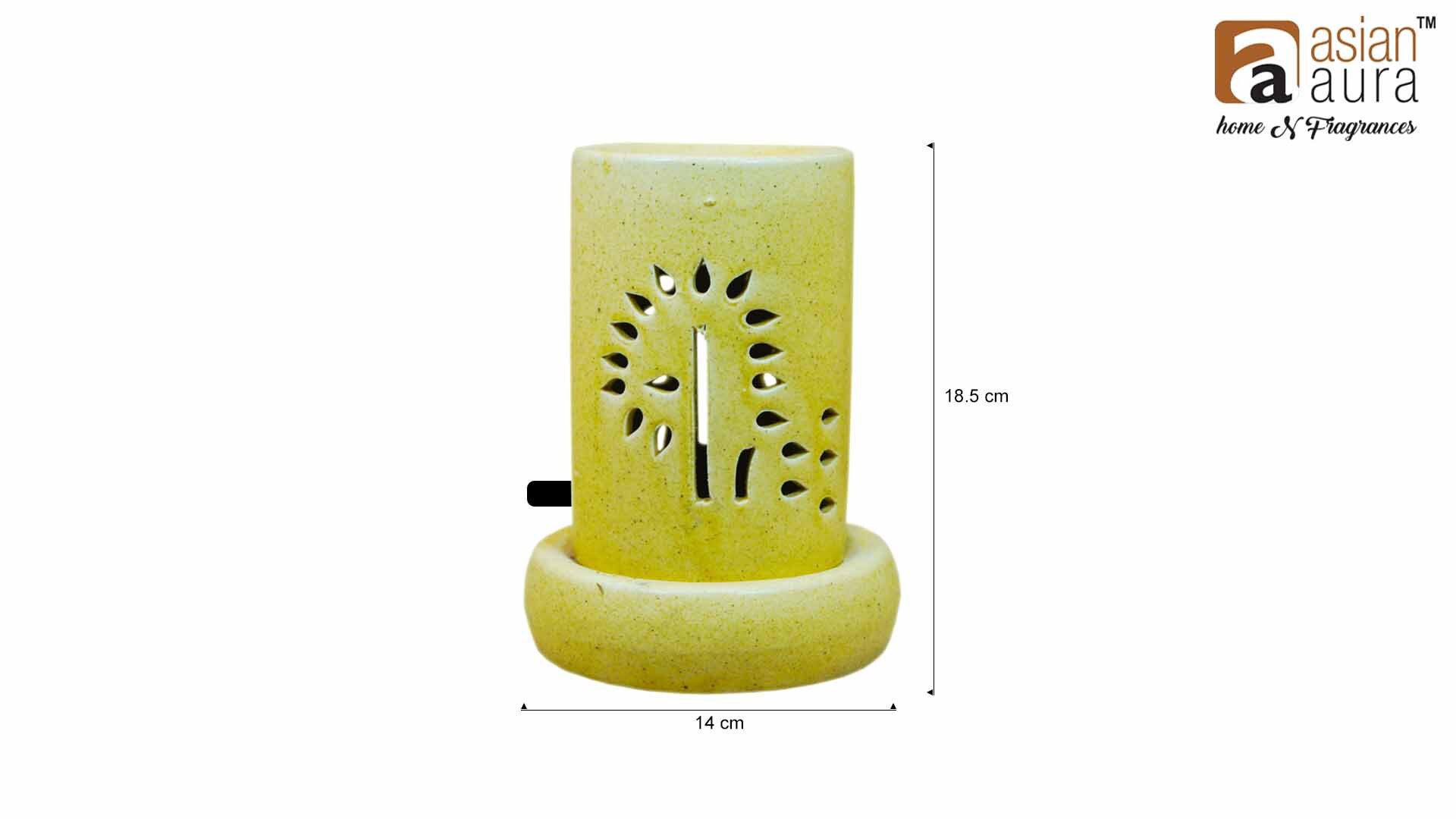 Asian Aura Ceramic Aromatic Oil Diffuser - 10ml Aroma Oil Bottles | Long-lasting Fragrance, Aesthetically Pleasing Design, Stress-relief And Personal Care