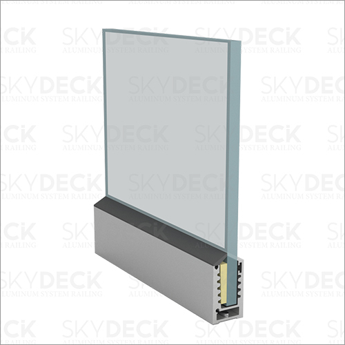 Easily Assembled Outdoor Glass Handrail Bottom Channel