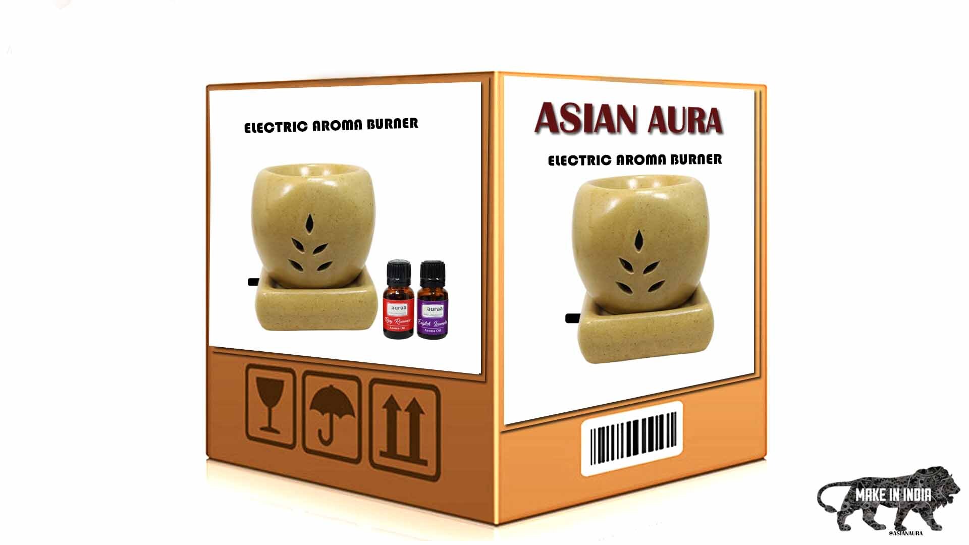 Asian Aura Ceramic Aromatic Oil Diffuser With 2 Oil Bottles Aaeb 0019-b - Gender: Female