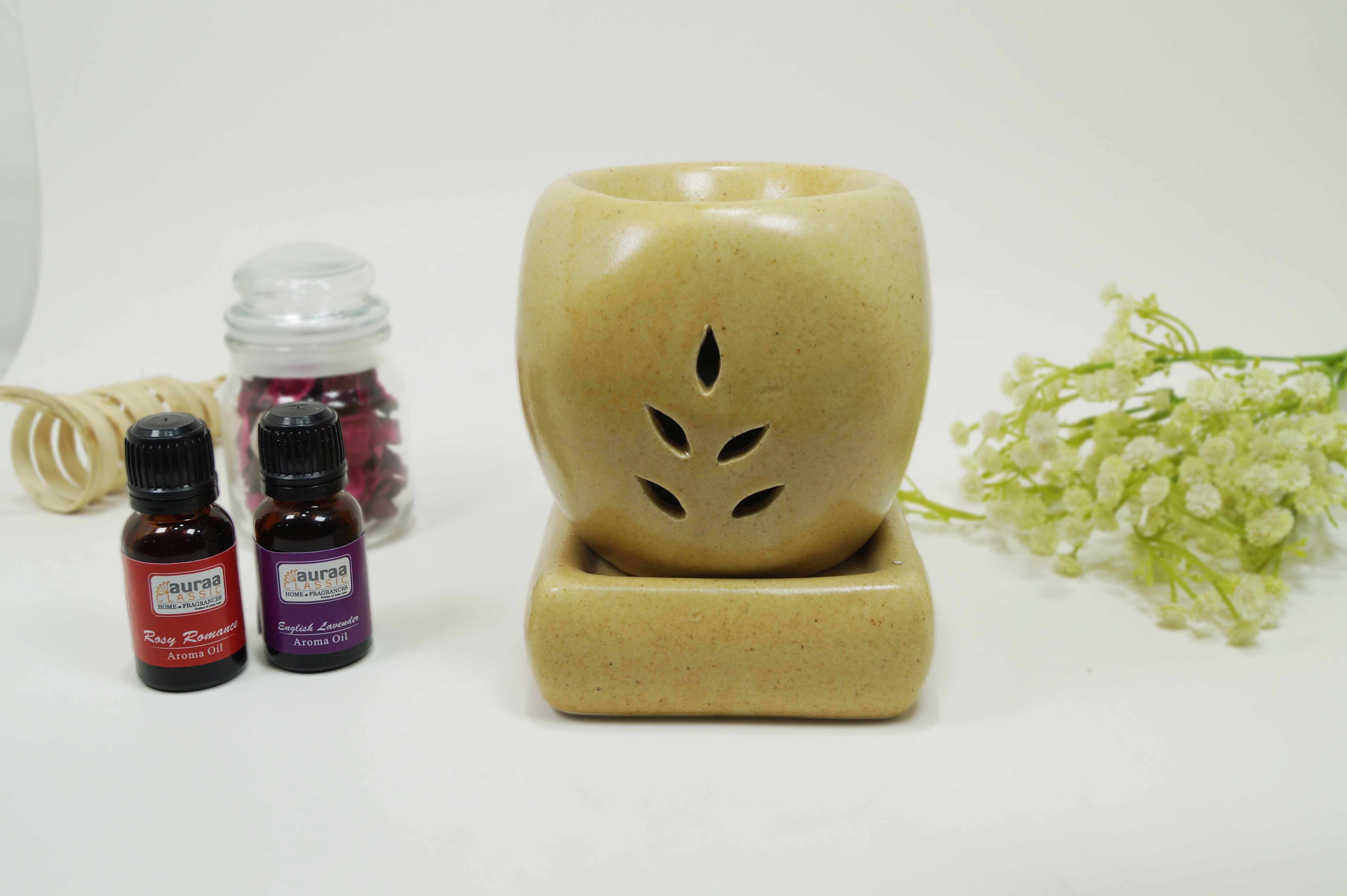 Asian Aura Ceramic Aromatic Oil Diffuser With 2 Oil Bottles Aaeb 0019-b - Gender: Female