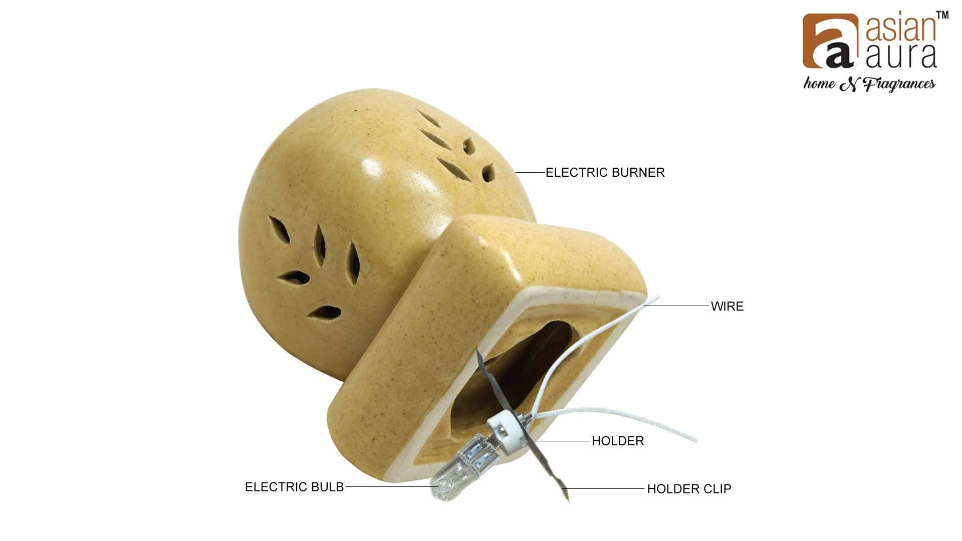 Asian Aura Ceramic Aromatic Oil Diffuser With 2 Oil Bottles Aaeb 0019-b - Gender: Female