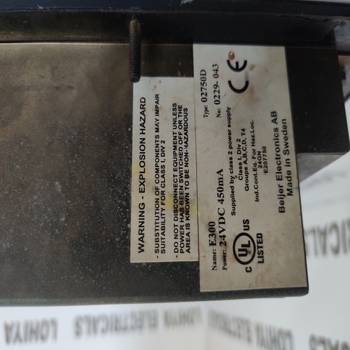 Beijer Electronics E300 02750d Operator Panel