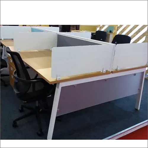White Modular Plywood Office Workstation