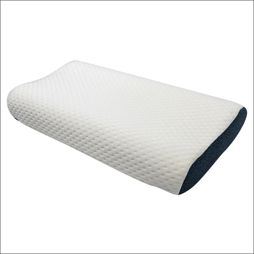 Memory Foam Contour Pillow - Cotton Filled, Rectangle Shape, Ivory White | Extra-Soft Comfort, Vibrant Designs, Relaxed Sleep