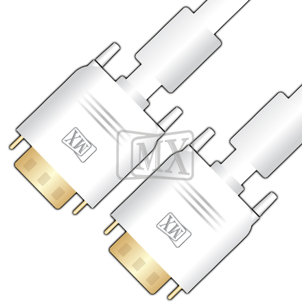 MX VGA HDDB 15 पिन पुरुष से VGA HDDB 15 पिन पुरुष फेरेट कोर के साथ - 1.5 मीटर