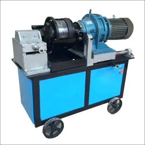 Semi Automatic Bar Threading Machine - 4 Watt Power, Galvanized Surface Treatment, Blue-Black Color | Ideal for Construction Industry, 1 Year Warranty, 425 Kilograms Weight