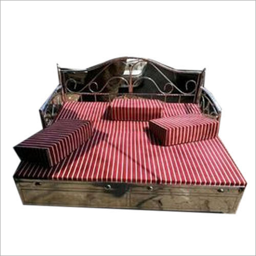 Designer Ss Bed - Stainless Steel, 6x4 Foot Dimensions | Durable Indoor Home Furniture