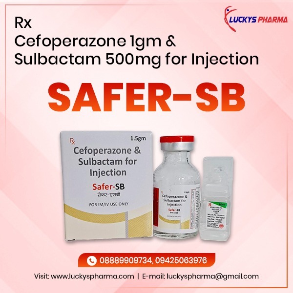Cefoperazone Sulbactam Injection - 1.5gm Powder For Injection | Anti-bacterial Treatment, Contains Cefoperazone 1000mg + Sulbactam 500mg, Supervised Use Only