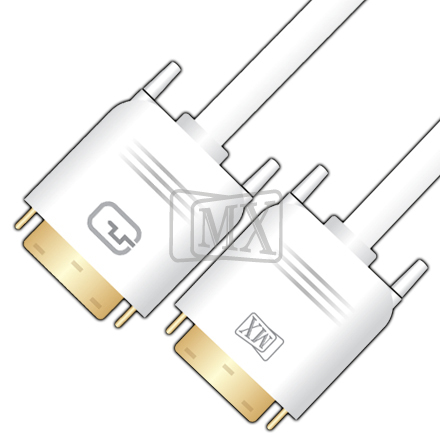 MX DVI-D डुअल लिंक (24+1) पीआईएन मेल से DVI-D डुअल लिंक (24+1) पिन मेल - 1.5 मीटर