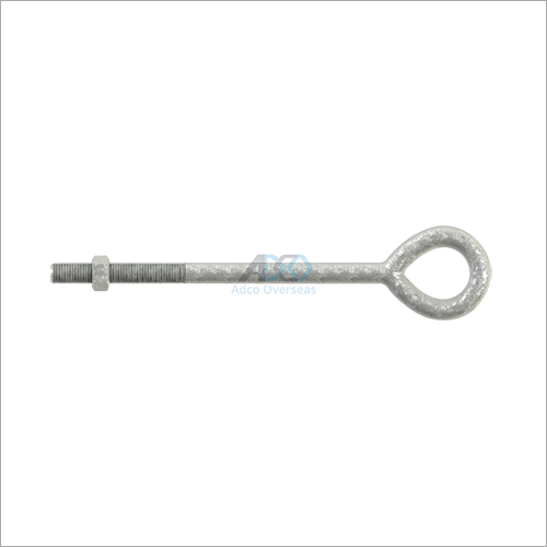 Eye Bolt Oval Eye - Steel, Round Shape, Gray Color | Polished Surface, 1-Year Warranty, Ideal for Industrial Applications