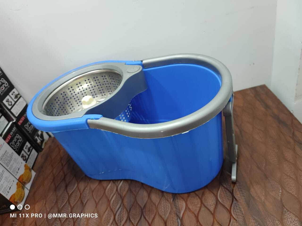 X-press Spin Mop Bucket - Plastic, Customized Size, Assorted Colors | Lightweight, Leak Proof, Durable, Soft Microfiber Mop With Adjustable Handle