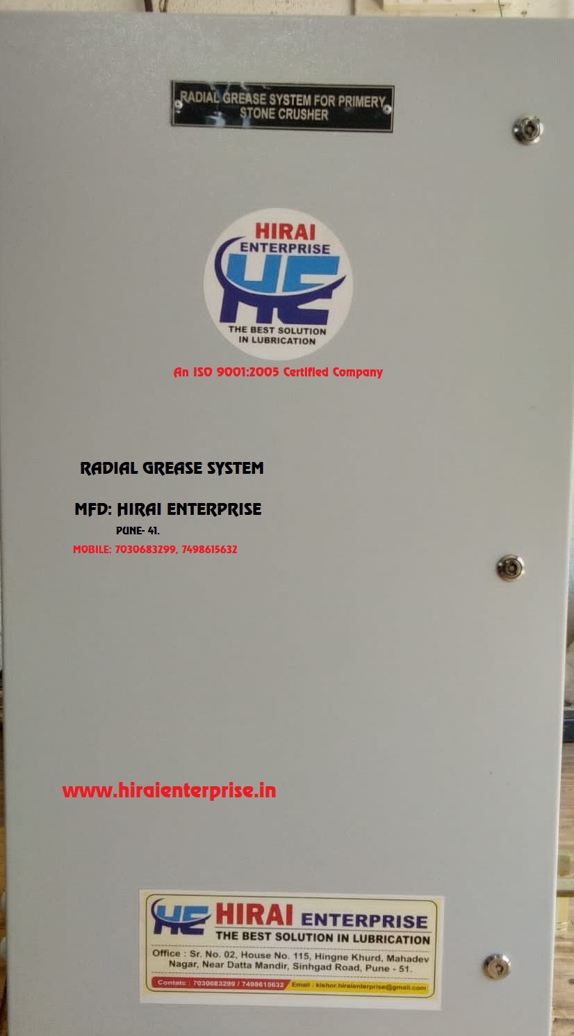 Radial Grease System For Primary Stone Crusher Capacity: 30 Kg/hr