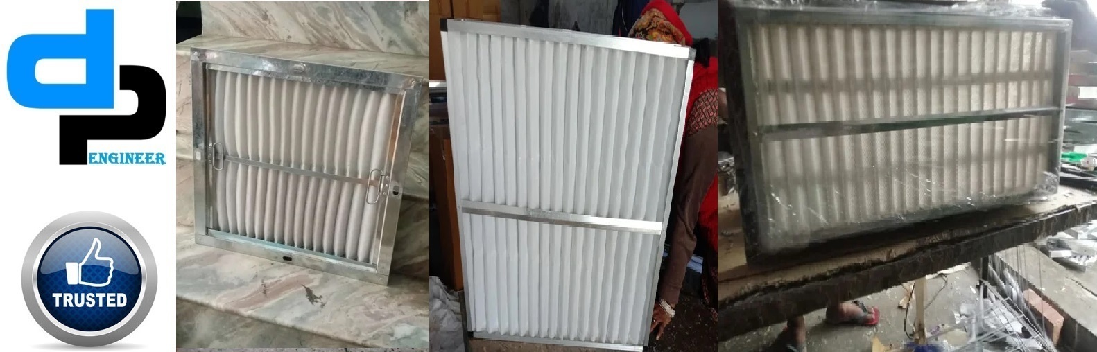 Ductable Units Pre Filters - Galvanized Steel, 24x24x2 Inches, White | High Density Polyethylene Mesh, Excellent Washable Properties, Suitable For Hvac, Thermal Power Plants, Pharmaceutical Industry, Aerospace Applications