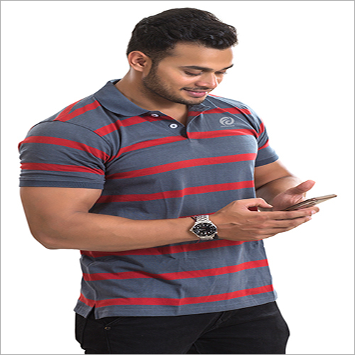 Collar Tshirt - Cotton Material, Customized Size, Gray Color | Summer Style for Men, Ideal for Adults