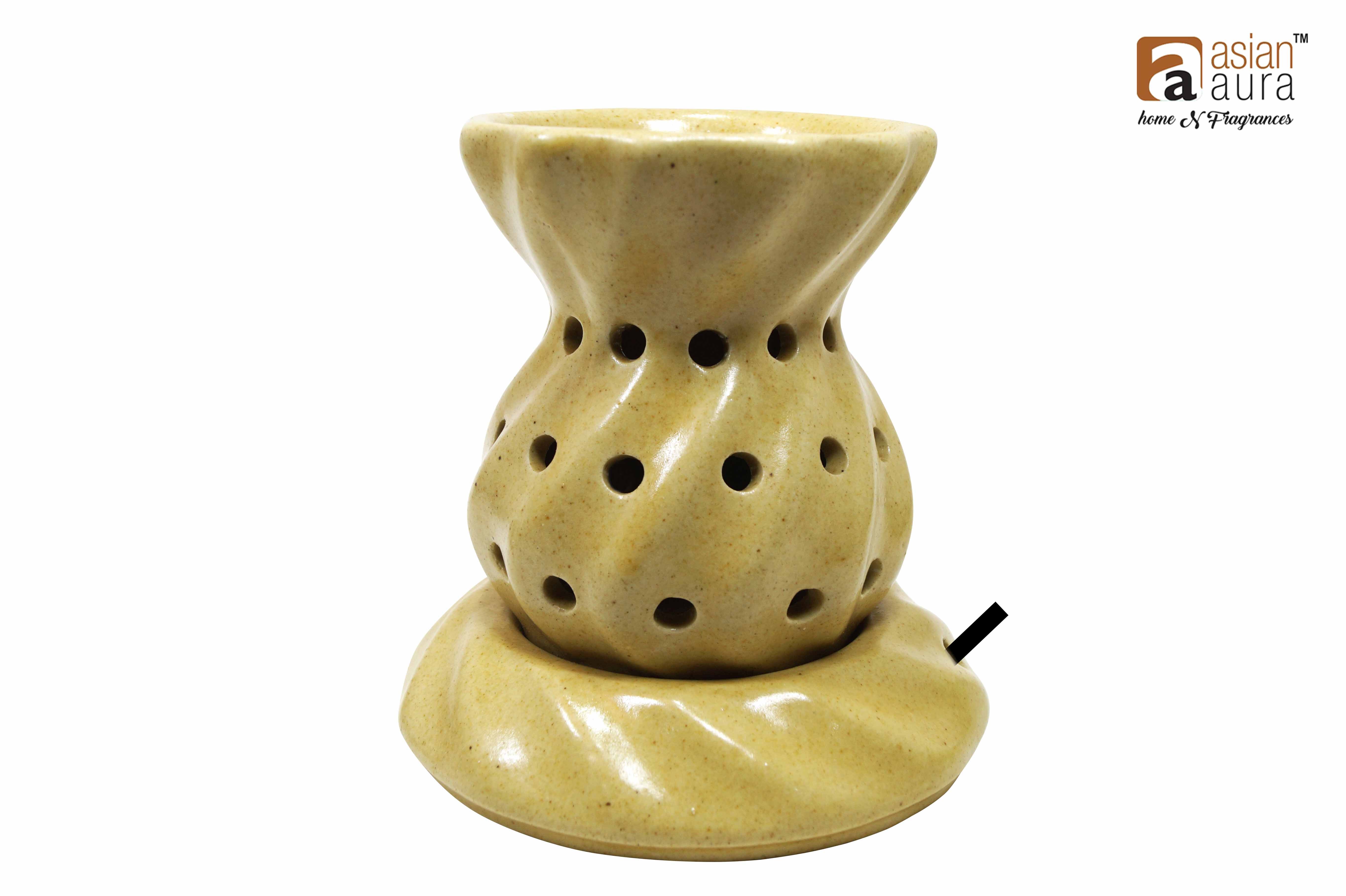 Asian Aura Aroma Tea Light Burner Diffuser With 2 Scented Oils English Lavender Rosy Romance Aaeb0020b