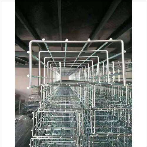 Galvanized Iron Wire Mesh Cable Tray - Steel Material, Electro Zinc Plated Surface Finish, 12 Microns Thick | Versatile for Telecom and Fiber Optic Applications