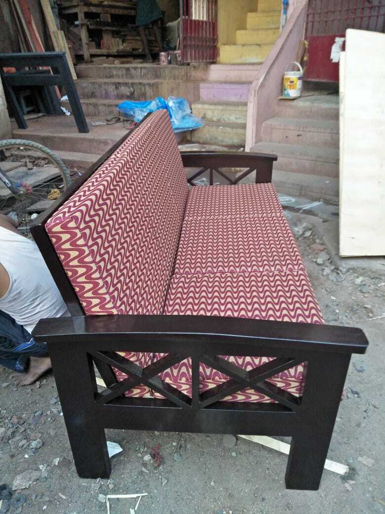 Handmade 5 Wooden Seater Sofa Set