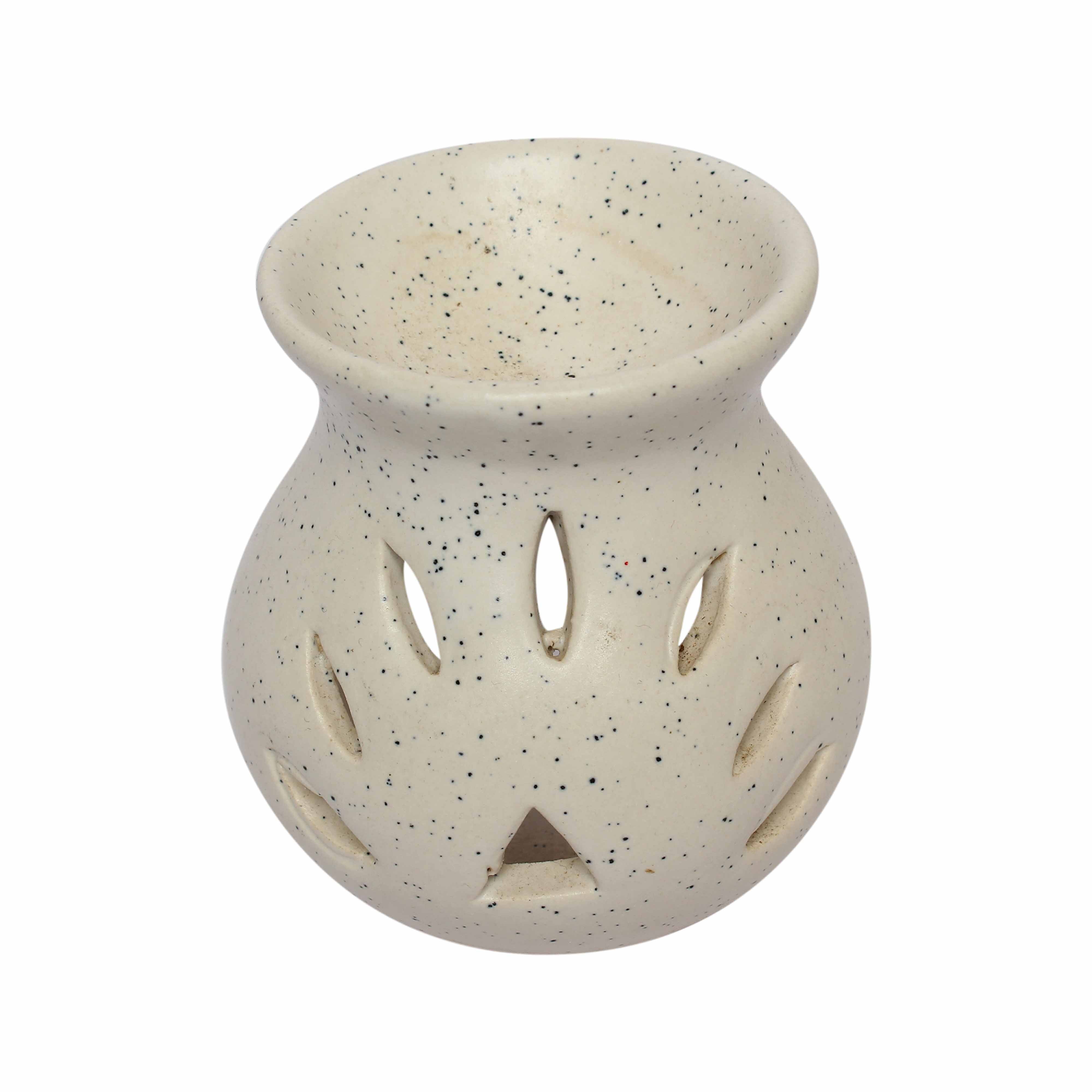 Asian Aura Ceramic Aromatic Oil Diffuser With 2 Oil Bottles Aa-cb-0026ow