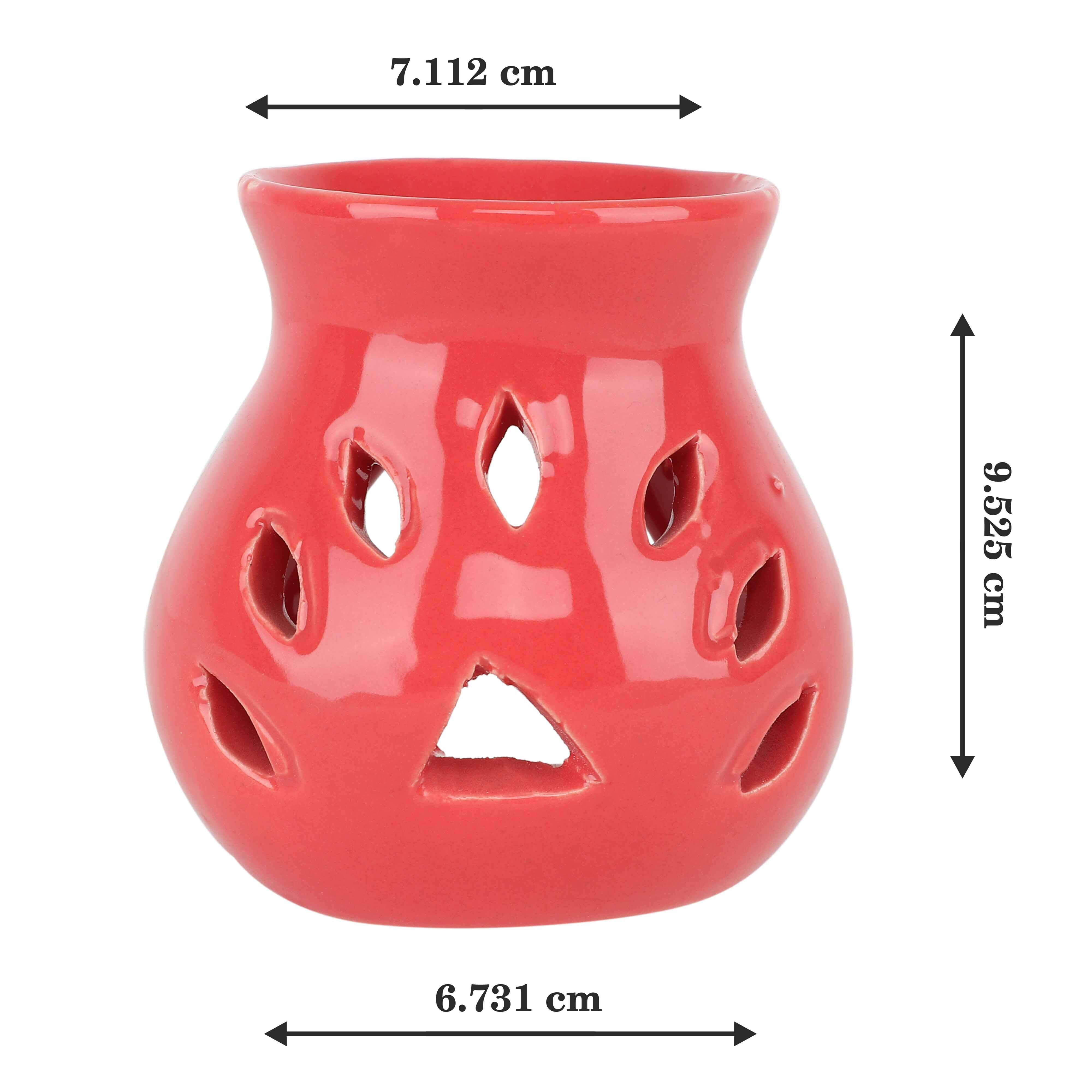 Asian Aura Ceramic Aromatic Oil Diffuser With 2 Oil Bottles Aa-cb-0026r