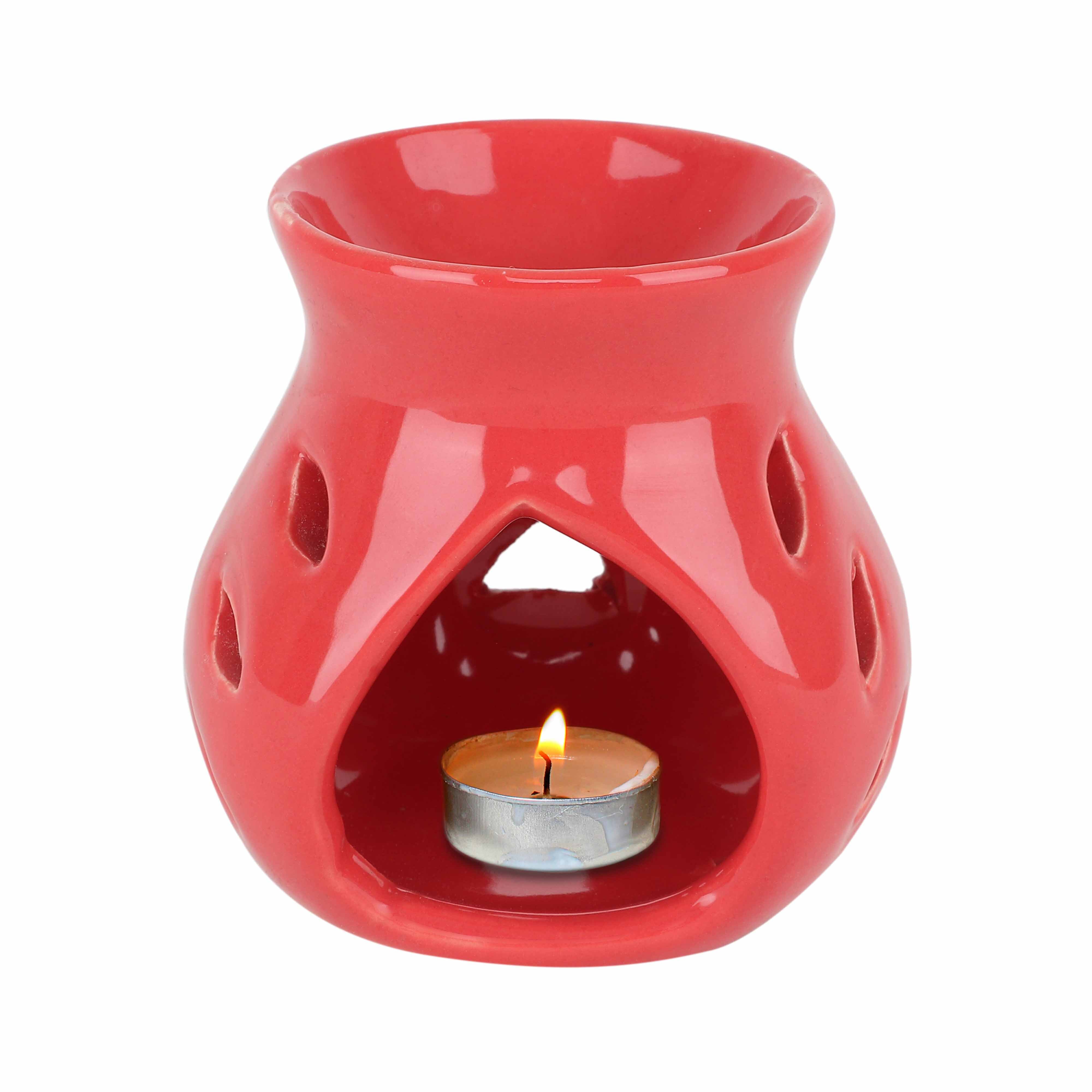 Asian Aura Ceramic Aromatic Oil Diffuser With 2 Oil Bottles Aa-cb-0026r