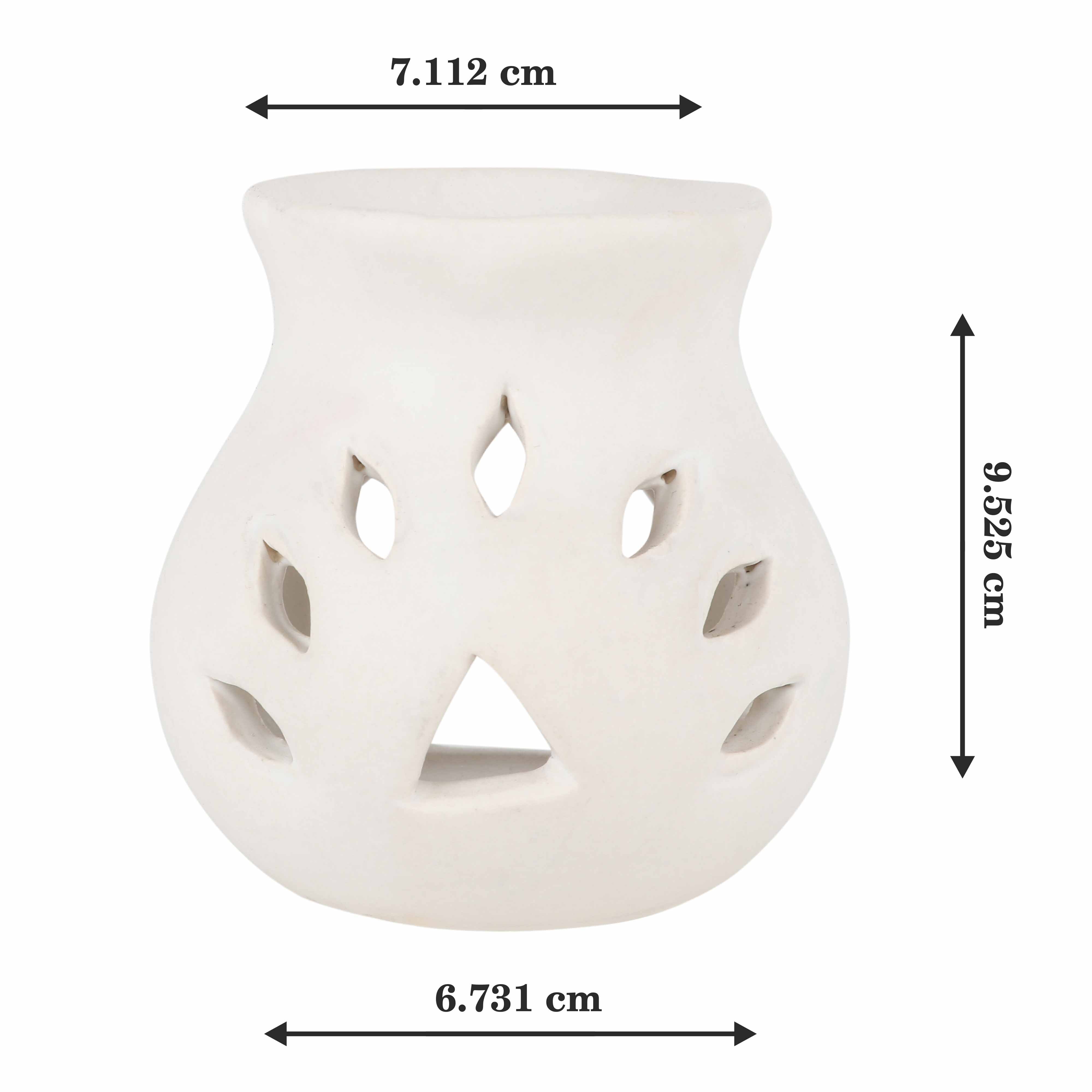 Asian Aura Ceramic Aromatic Oil Diffuser With 2 Oil Bottles Aa-cb-0026w