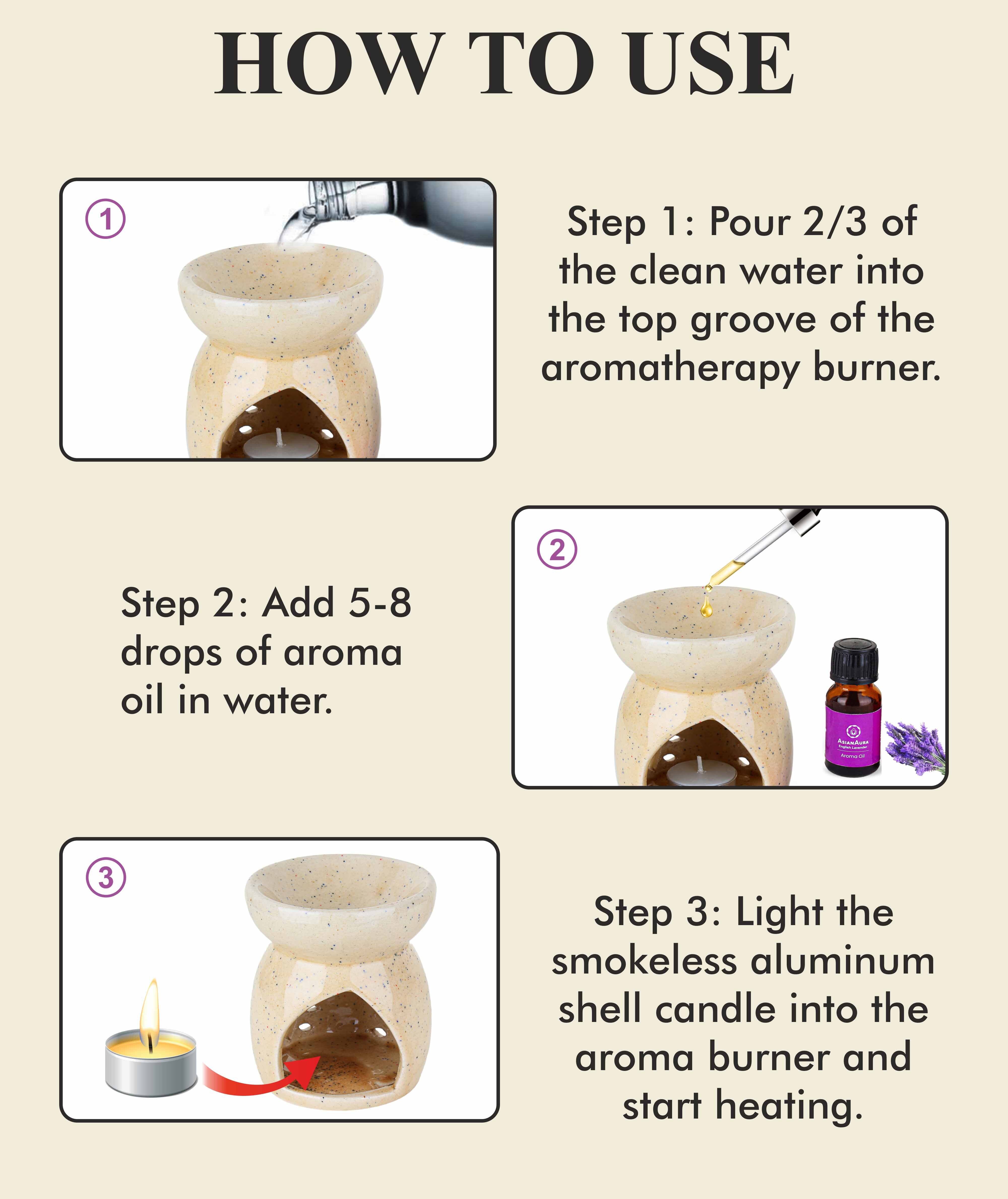 Asian Aura Ceramic Aromatic Oil Diffuser With 2 Oil Bottles Aa-cb-0029b Gender: Male