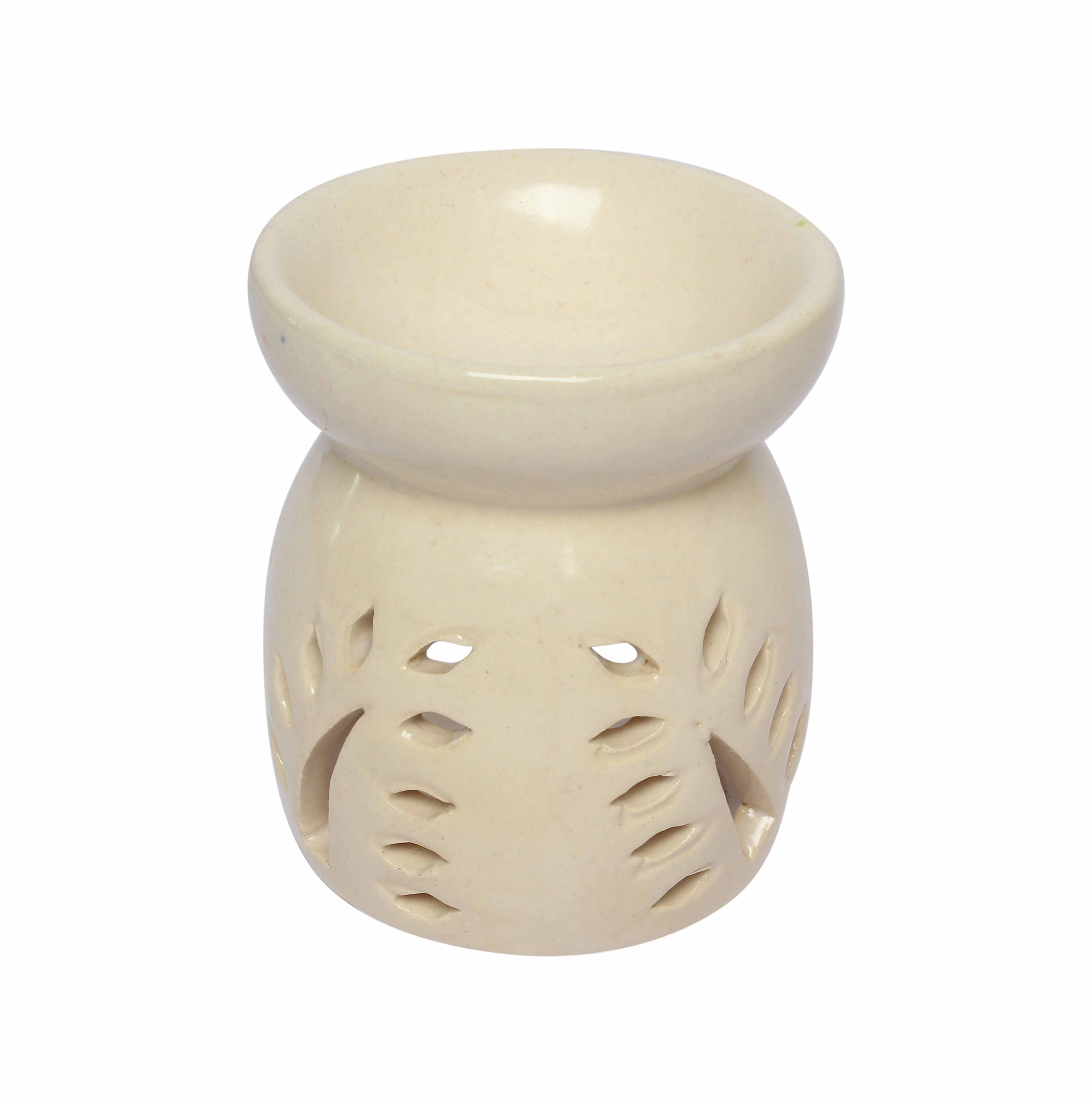 Asian Aura Ceramic Aromatic Oil Diffuser With 2 Oil Bottles Aa-cb-0029d-w