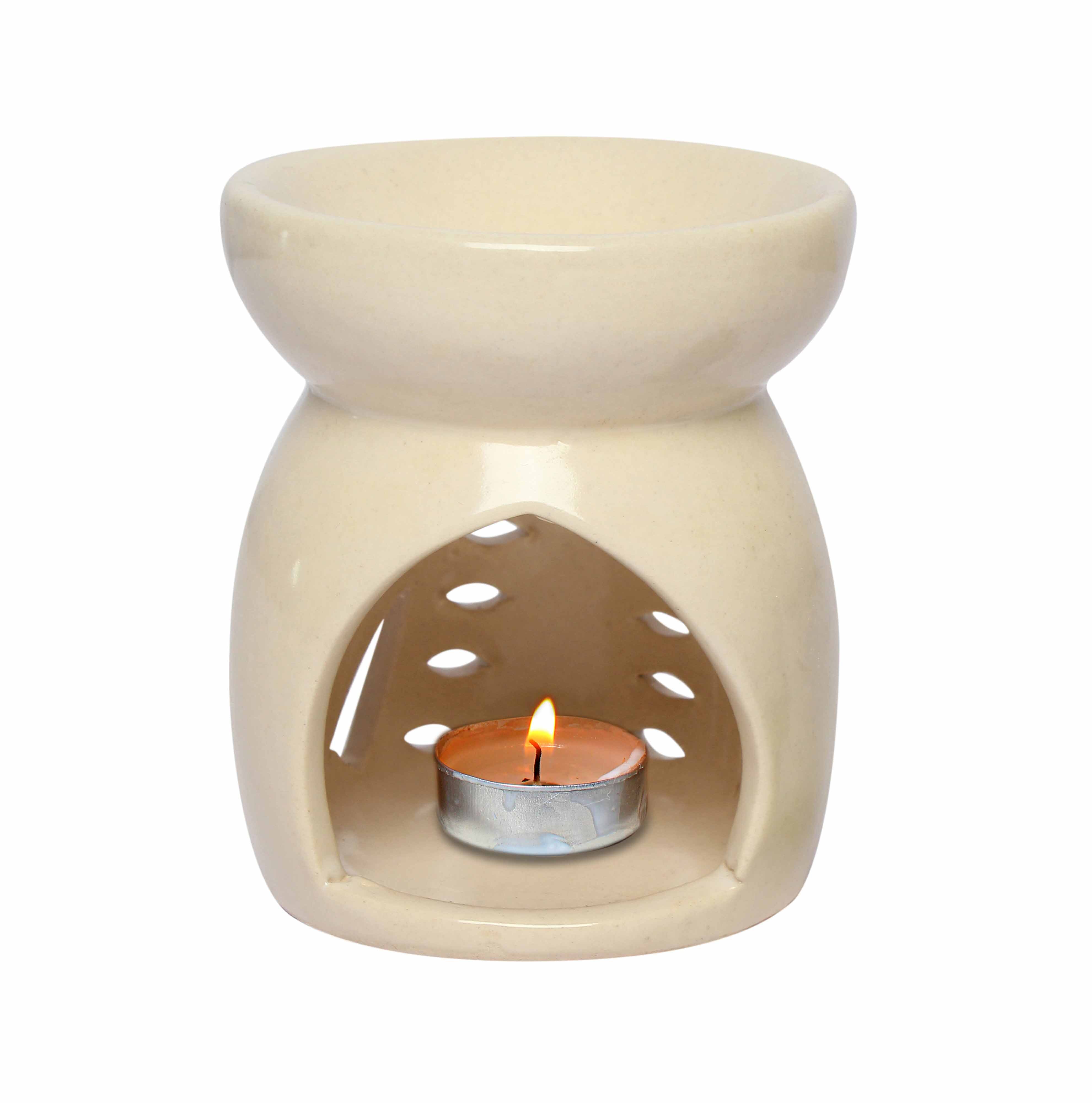 Asian Aura Ceramic Aromatic Oil Diffuser With 2 Oil Bottles Aa-cb-0029d-w