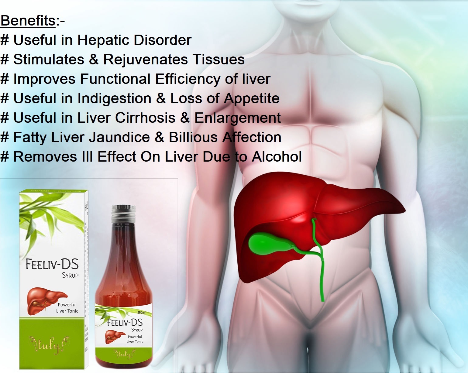 Feeliv Ds Syrup For Hepatic Disorder Indigestion Loss Of Appetite Liver Problems