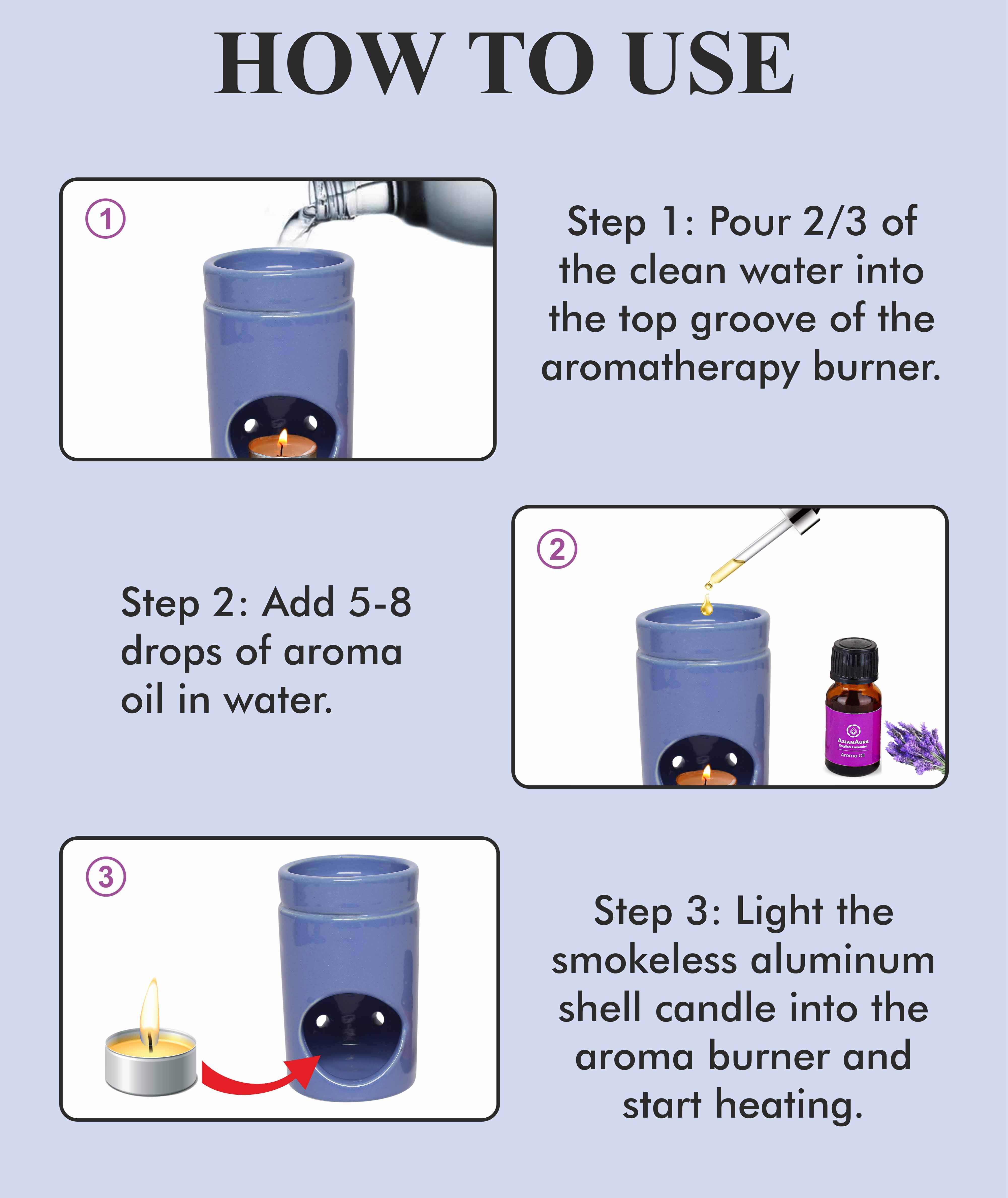 Asian Aura Ceramic Aromatic Oil Diffuser With 2 Oil Bottles Aa-cb-0030a Gender: Female