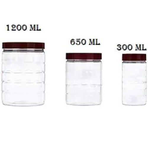 Round Plastic Storage Container Set - Plastic, 24pcs , Airtight, Transparent Handy Design Ideal For Organized Spice And Staple Storage