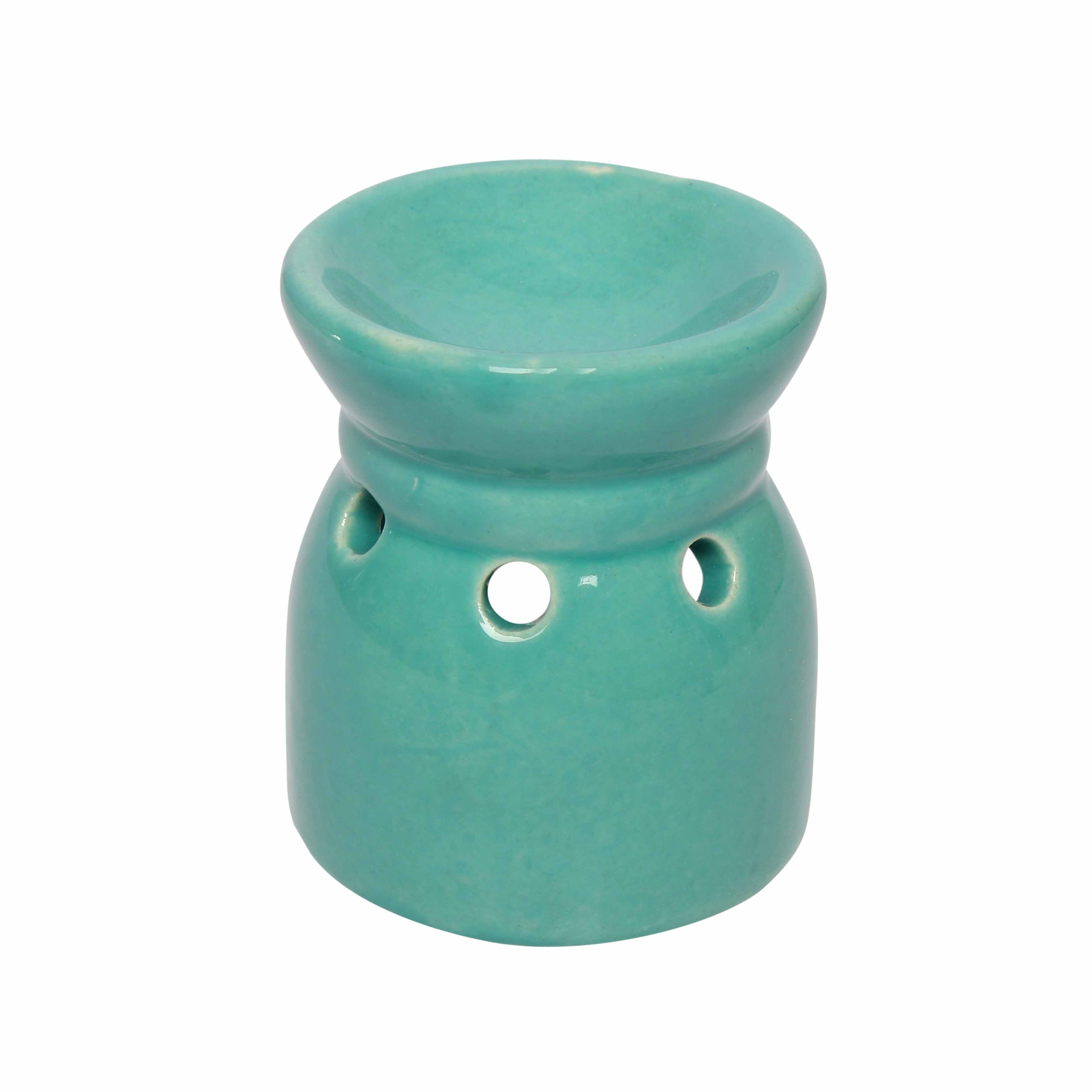 Asian Aura Ceramic Aromatic Oil Diffuser With 2 Oil Bottles Aa-cb-0032t-green